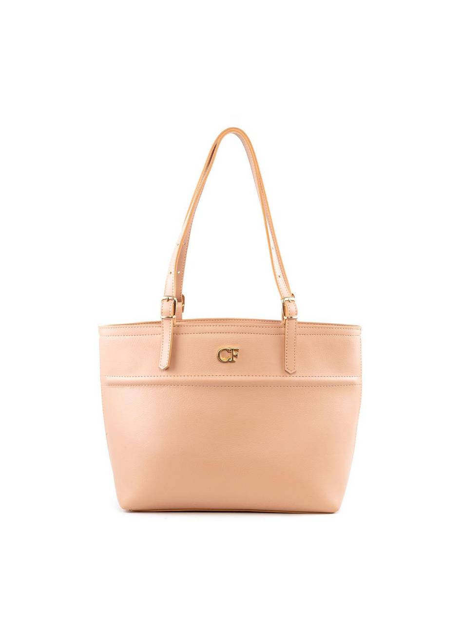 Bolsa Shopper Detalhe Costura e Alça Fivelas - Nude BSI-6376 - NU