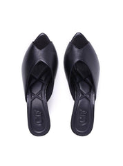 Tamanco Peep Toe com Salto Bloco - Preta SDI-12022 - PR
