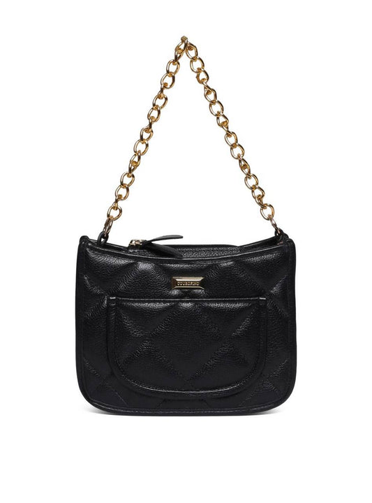 Bolsa Clutch Transversal Matelasse com Corrente - Preta BSI-5887 - PR