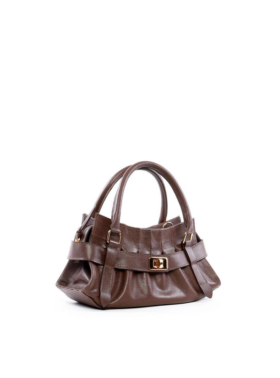 Bolsa Tote Média com Drapeado e Fecho Decorativo BSI-6492 - CA