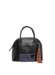 Bolsa Tote Arredondada com Barbicacho - Preta BSI-6419 - PR
