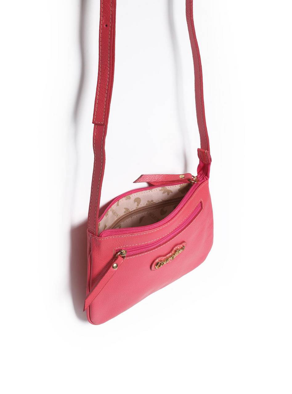 Bolsa Clutch Pequena Puxador Tiras Rosa BSI-4089 - RS