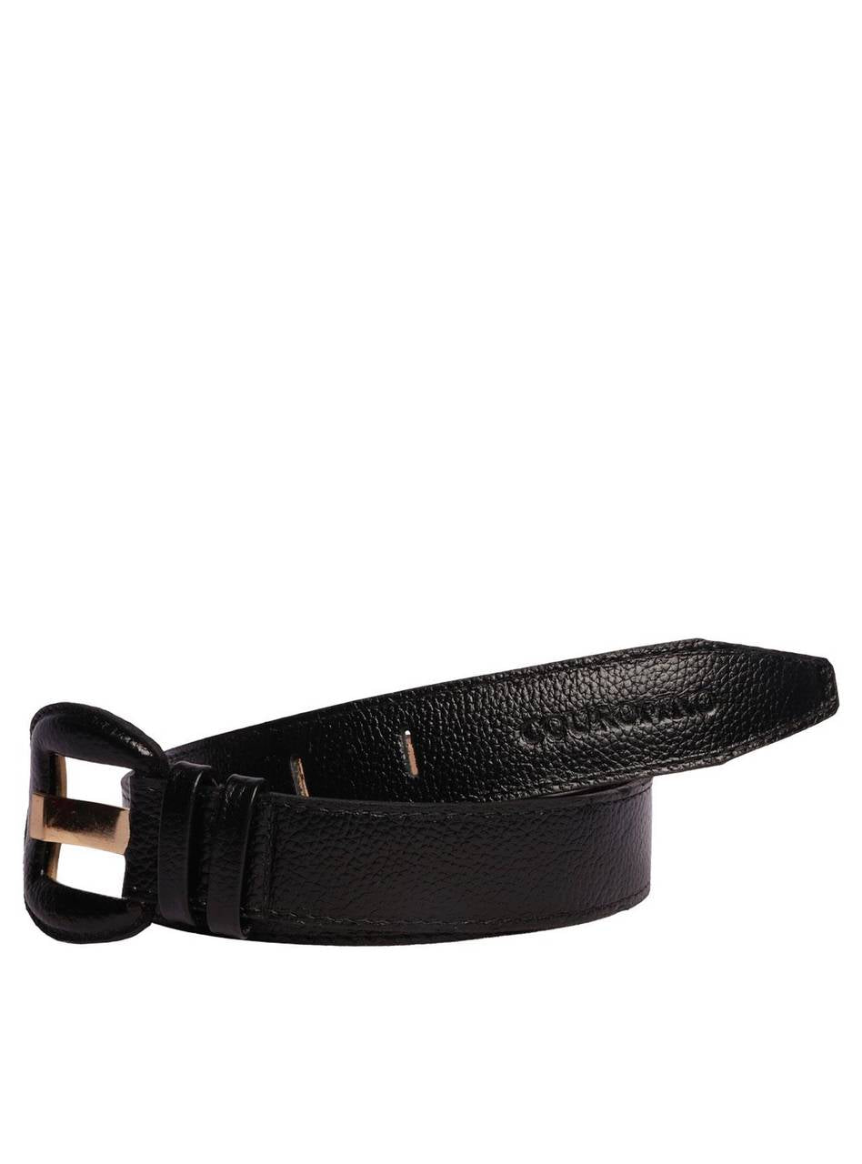 Cinto Masculino Casual Médio Couro Preto CTI-0950 - PR