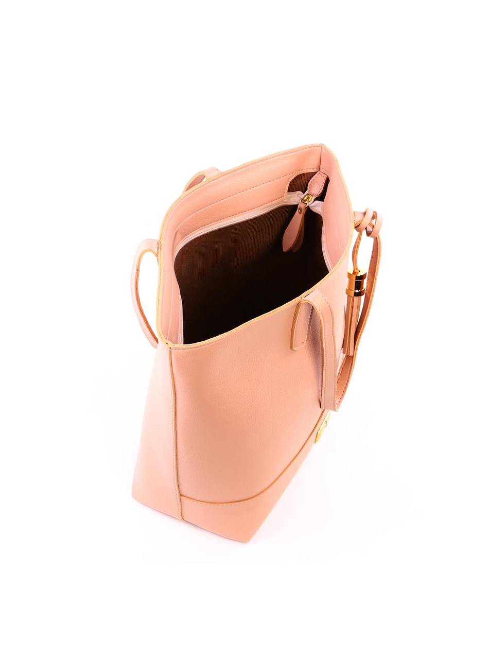 Bolsa Shopper Grande com Costura e Barbicacho - Nude BSI-6215 - NU