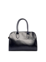 Bolsa Tote de Alça Dupla com Costuras e Fivelas - Preta BSI-6209 - PR