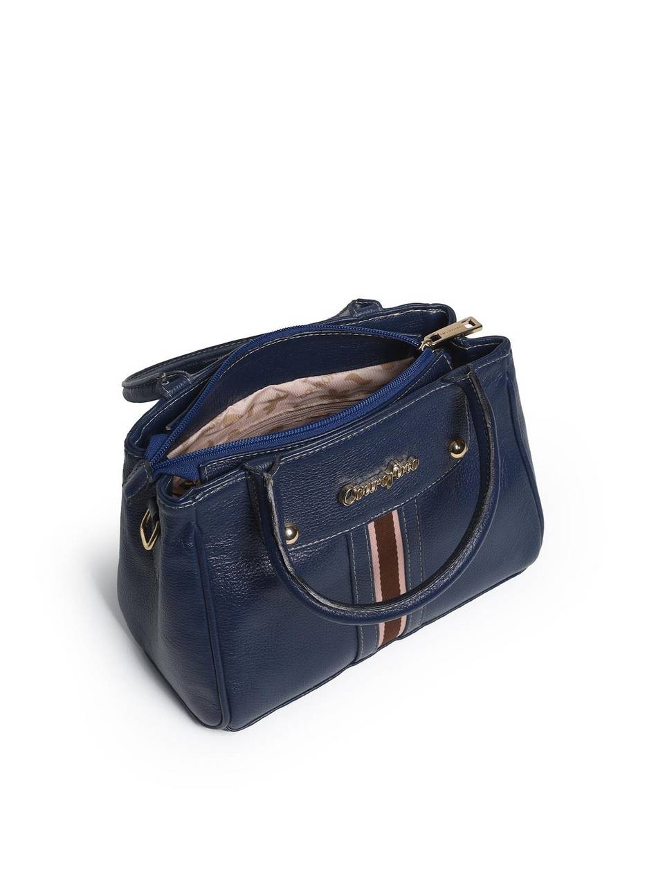 Bolsa Tote Couro Alça Mão Azul BSI-5083 - AZ