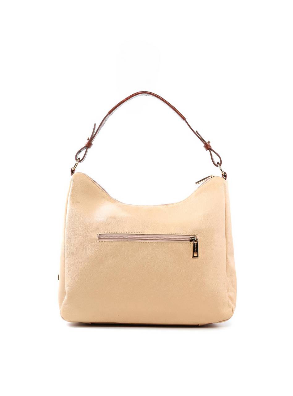 Bolsa Hobo Grande com Bolsos Frontais - Nude BSI-6468 - NU