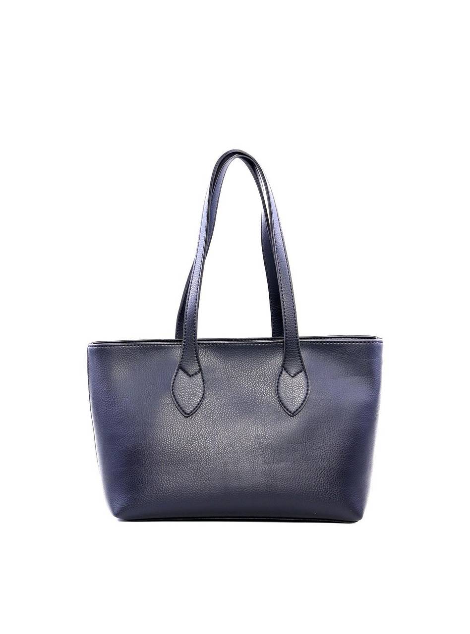 Bolsa Shopper Tiracolo Lisa em Sintético com Costuras - Preta BSI-6184 - PR