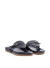 Papete com Cabedal Largo e Fivela - Preta SDI-12185 - PR