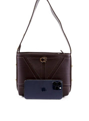Bolsa Tote Média com Costura e Esferas - Cacau BSI-6410 - CA