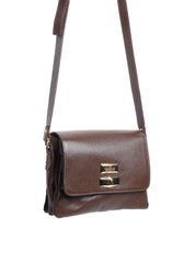 Bolsa Saddle Pequena Couro Alça Regulável Cacau BSI-5739 - CA