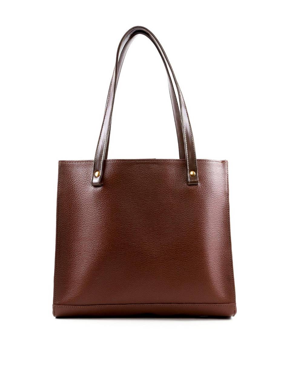 Bolsa Shopper Quadrada Três Divisórias - Cacau BSI-6429 - CA