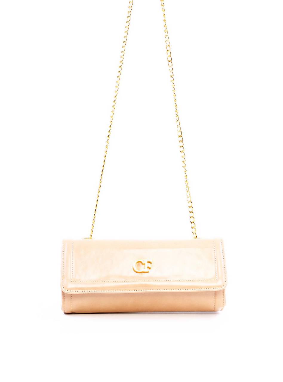 Bolsa Satchel Retangular Alça de Corrente - Nude BSI-6262 - NU