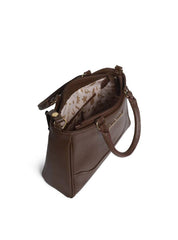 Bolsa Tote Couro Média Transversal Cacau BSI-5893 - CA