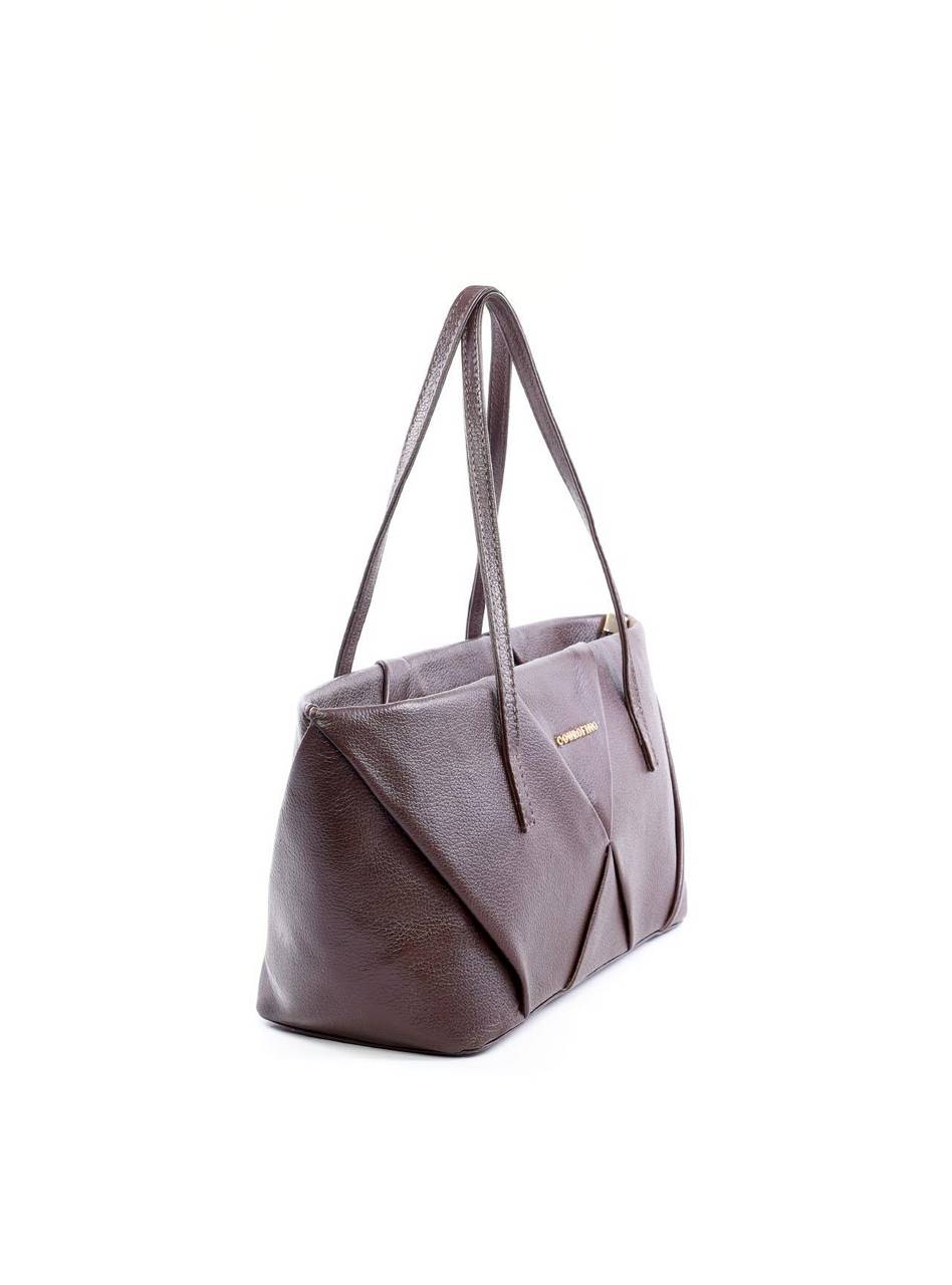 Bolsa Baguette de Mão Alongada com Recortes - Cacau BSI-6122 - CA
