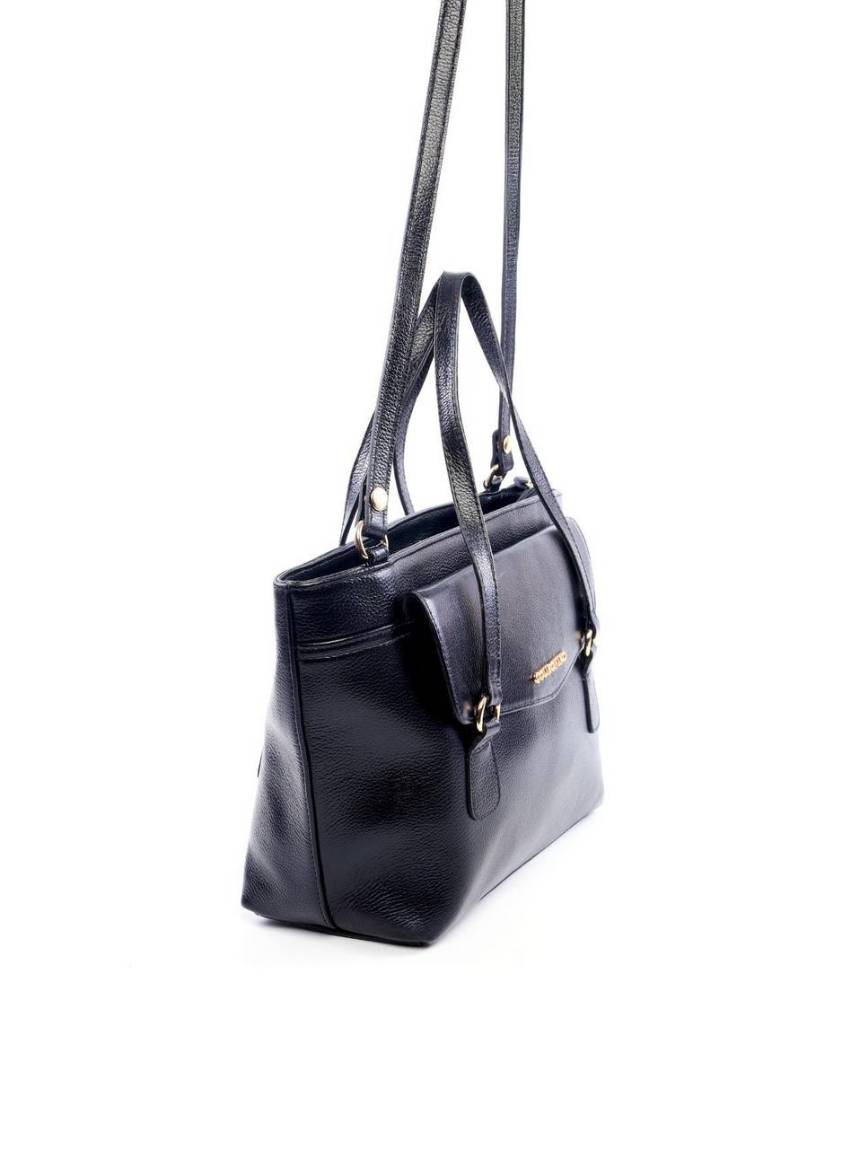 Bolsa Tote com Alça Dupla com Tampa de Ímã - Preta BSI-6099 - PR