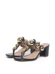 Sandália Feminina Tamanco Salto Bloco - Preta SDI-11563 - PR