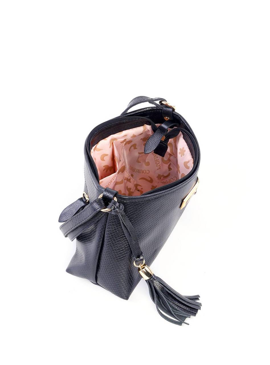 Bolsa Tote em Tressê com Barbicacho - Preta BSI-6204 - PR
