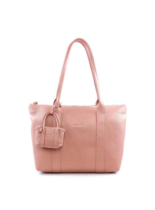 Bolsa Tote com Big Charm e Mini Bolsa - Nude BSI-6049 - NU