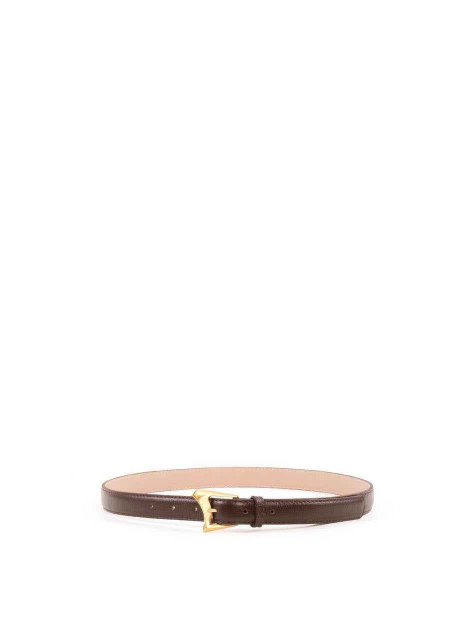 Cinto Feminino Fino Fivela Assimétrica Aço Escovado - Cacau CTI-1009 - CA