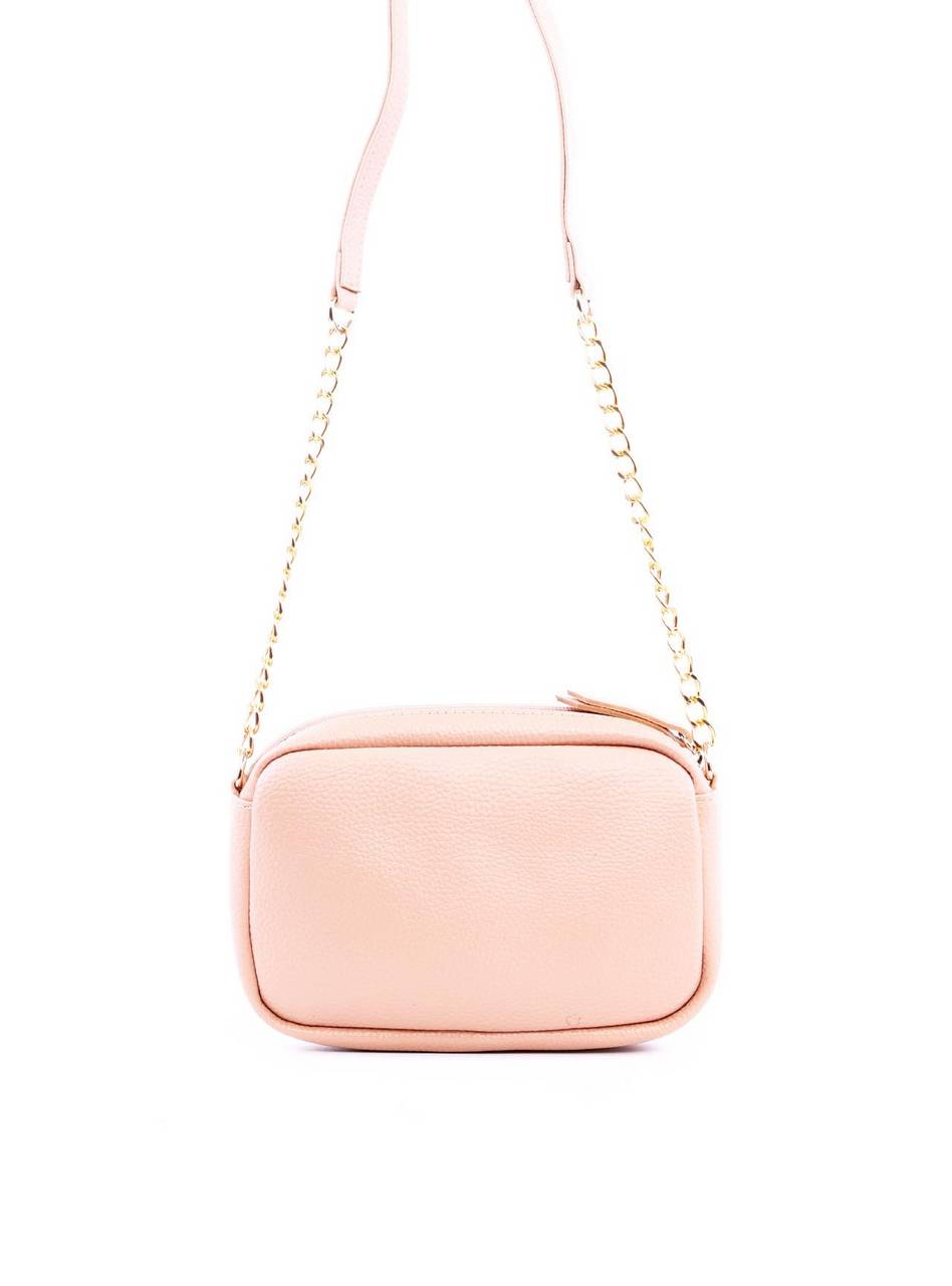 Bolsa Tote Pequena com Alça de Corrente - Nude BSI-6328 - NU