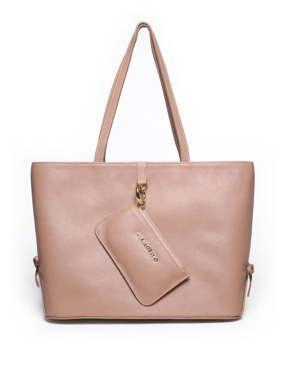 Bolsa Tote Mão Couro Nude BSI-5812 - NU