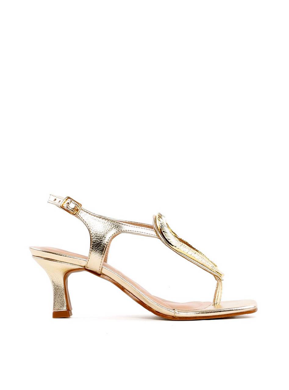 Sandália Salto Fino Médio - Ouro SDI-12132 - AU