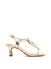 Sandália Salto Fino Médio - Ouro SDI-12132 - AU