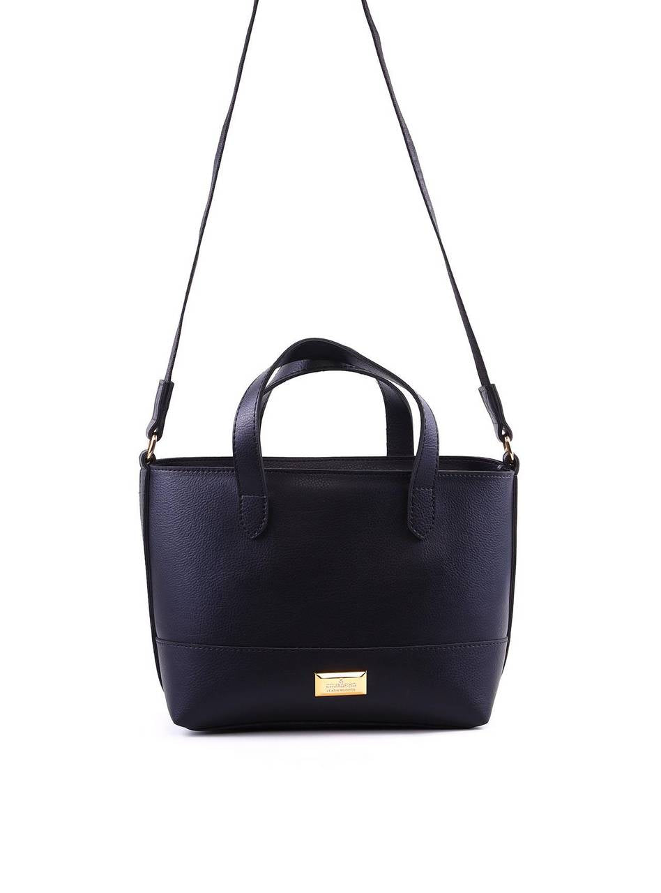 Bolsa Tote Tiracolo com Alça Dupla - Preta BSI-6161 - PR