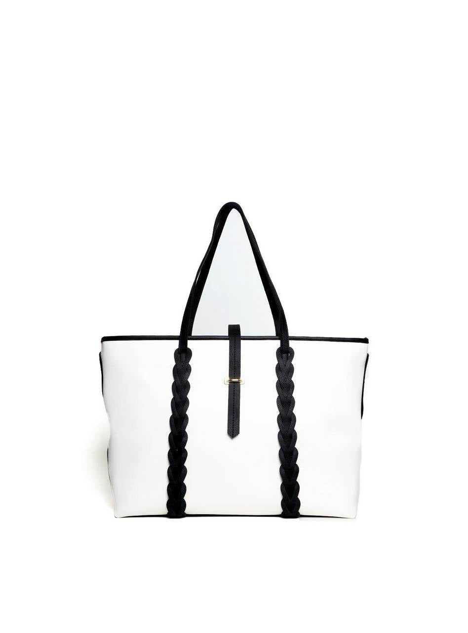 Bolsa Shopper com Trança e Passador - Branco BSI-6255 - BR