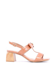 Sandália Salto Bloco de Laço com Rebite - Nude SDI-11800 - NU