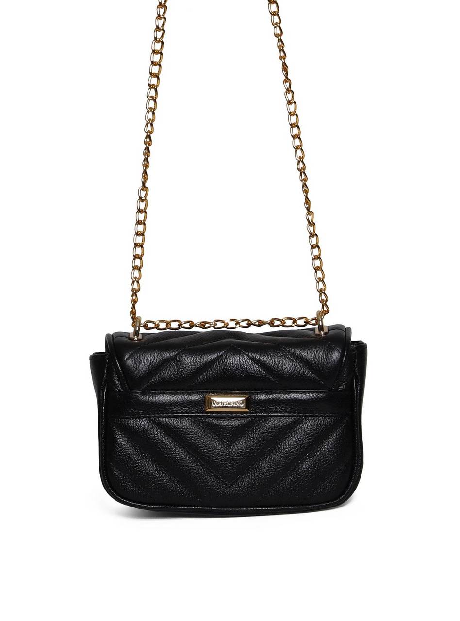 Bolsa Satchel Pequena Couro Tiracolo - Preta BSI-5970 - PR