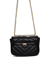Bolsa Satchel Pequena Couro Tiracolo - Preta BSI-5970 - PR