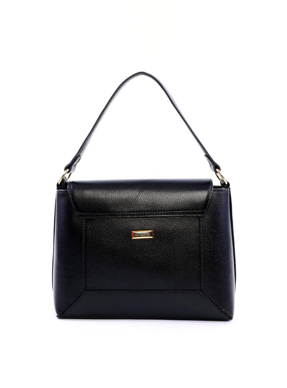 Bolsa Satchel de Mão com Detalhes em Costura - Preta BSI-6075 - PR
