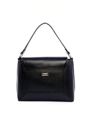 Bolsa Satchel de Mão com Detalhes em Costura - Preta BSI-6075 - PR