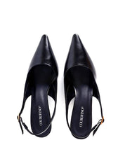 Scarpin Slingback com Salto Anabela - Preta SD-12012 - PR