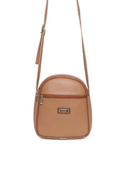 Bolsa Satchel Pequena com Botão de Pressão - Nude BSI-5253 - NU