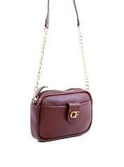 Bolsa Tote Pequena com Alça de Corrente - Cacau BSI-6328 - CA