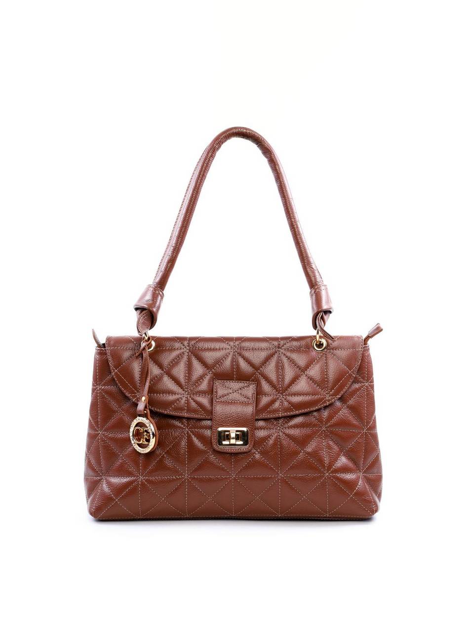 Bolsa Satchel Tiracolo em Matelasse - Castor BSI-6056 - CS