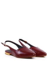 Sapatilha Slingback com Costura de Coração - Vinho SDI-12079 - VI