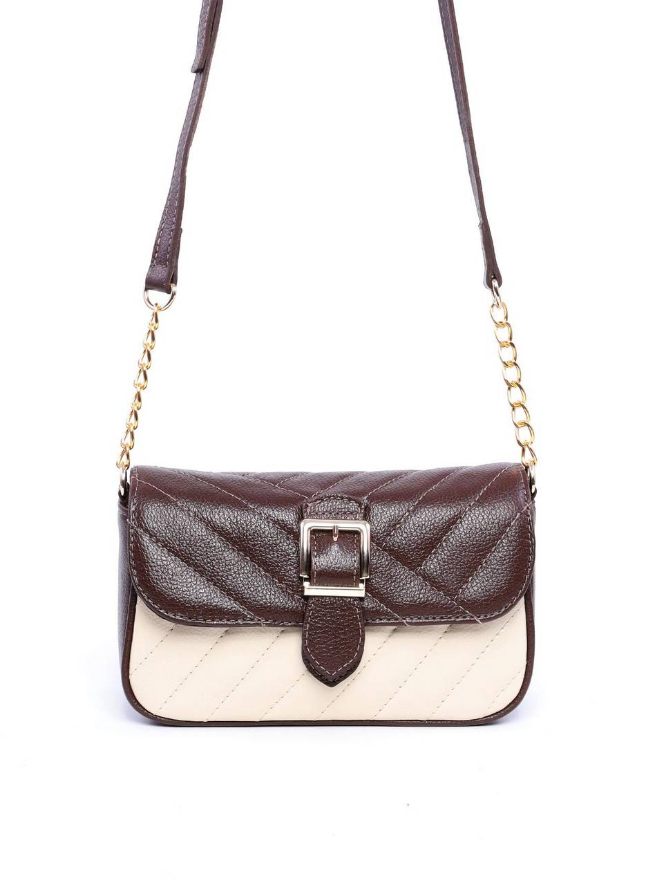 Bolsa Bag Transversal com Tampa e Ligueta Fivela Cacau BSI-6000 - CA