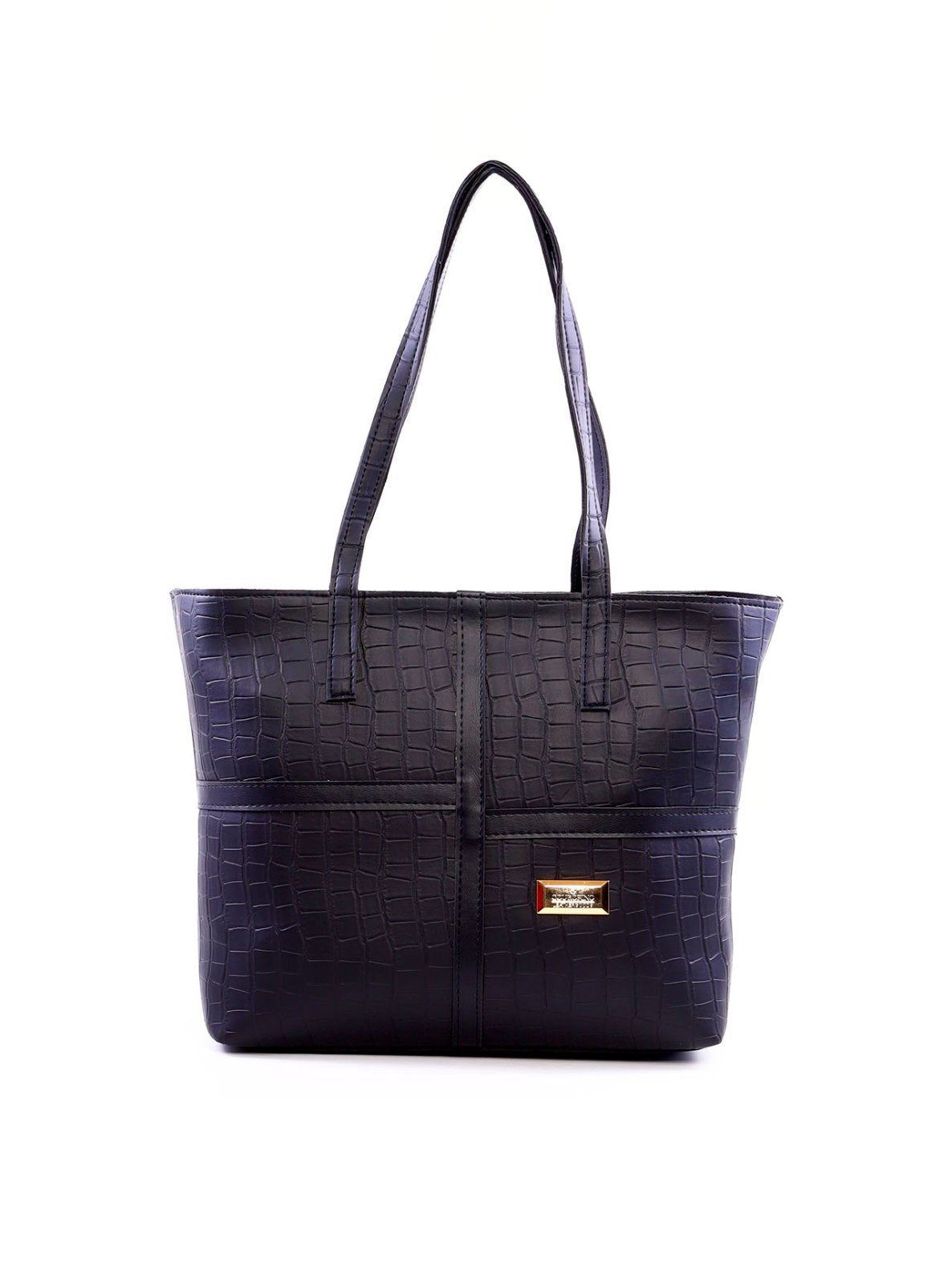 Bolsa Shopper Tiracolo Detalhes Tiras Zíper Puxador Preta BSI-5889 - PR