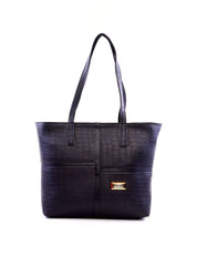 Bolsa Shopper Tiracolo Detalhes Tiras Zíper Puxador Preta BSI-5889 - PR