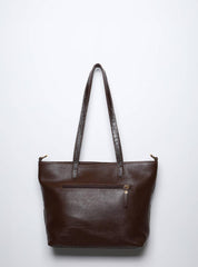 Bolsa Tote Média Couro Transversal Cacau BSI-5861 - CA
