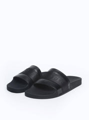 Sandália Masculina Chinelão Couro Rosto Largo Preta SDI-11272 - PR