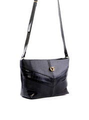 Bolsa Tote Transversal com Recortes em V - Preta BSI-6435 - PR