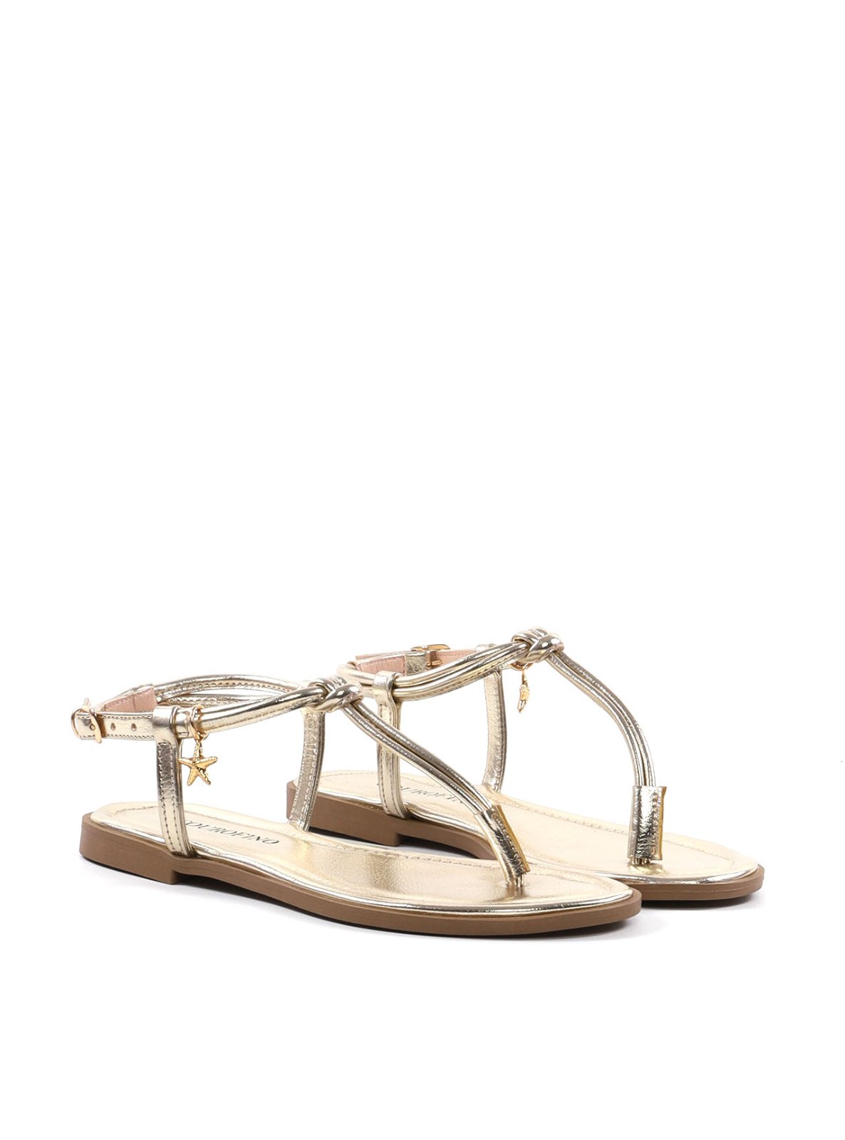 Sandália Rasteira Flat com Pingente SDI-12204 - AU