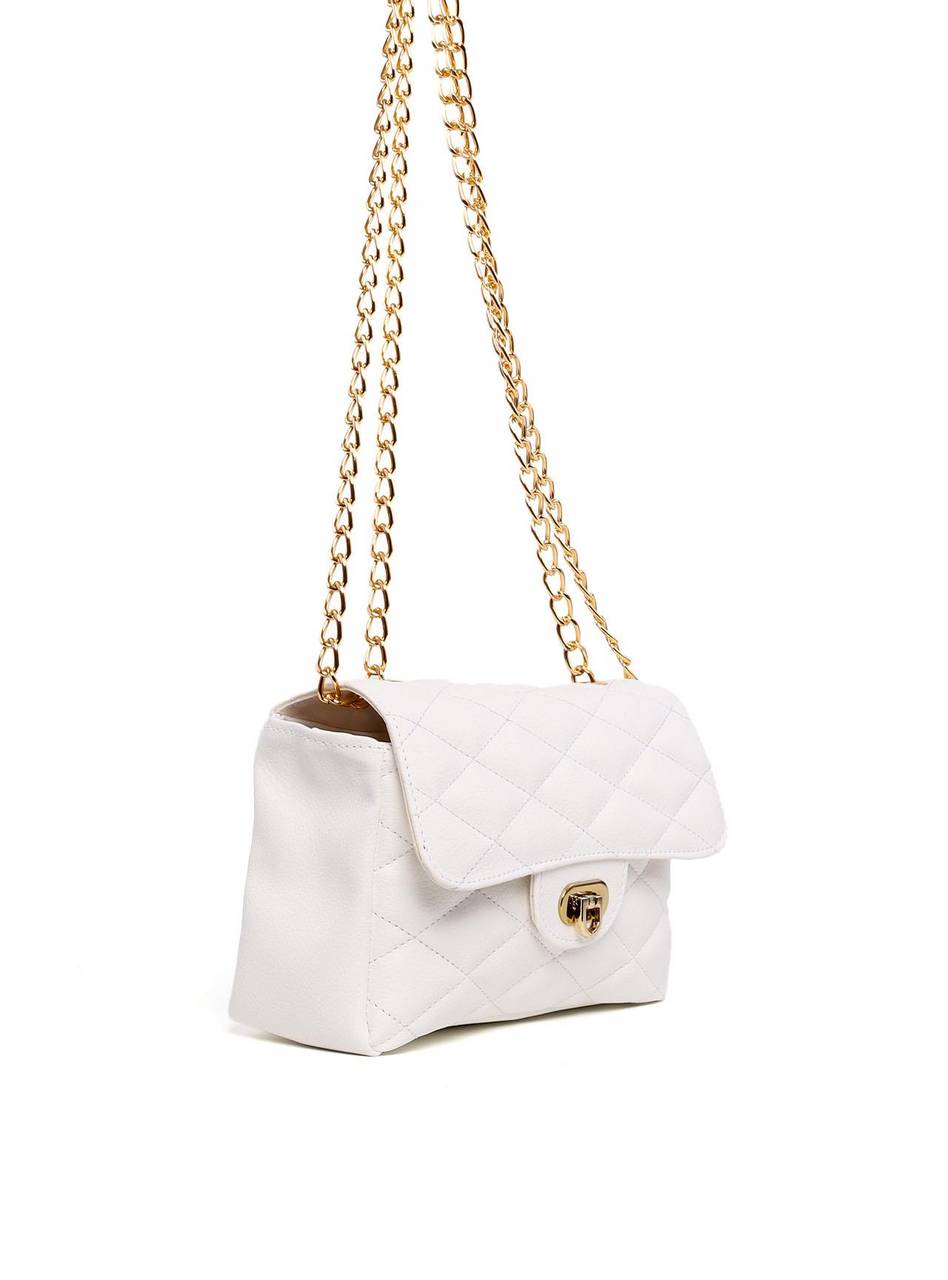Bolsa Satchel em Metalassê com Corrente - Branca BSI-6253 - BR