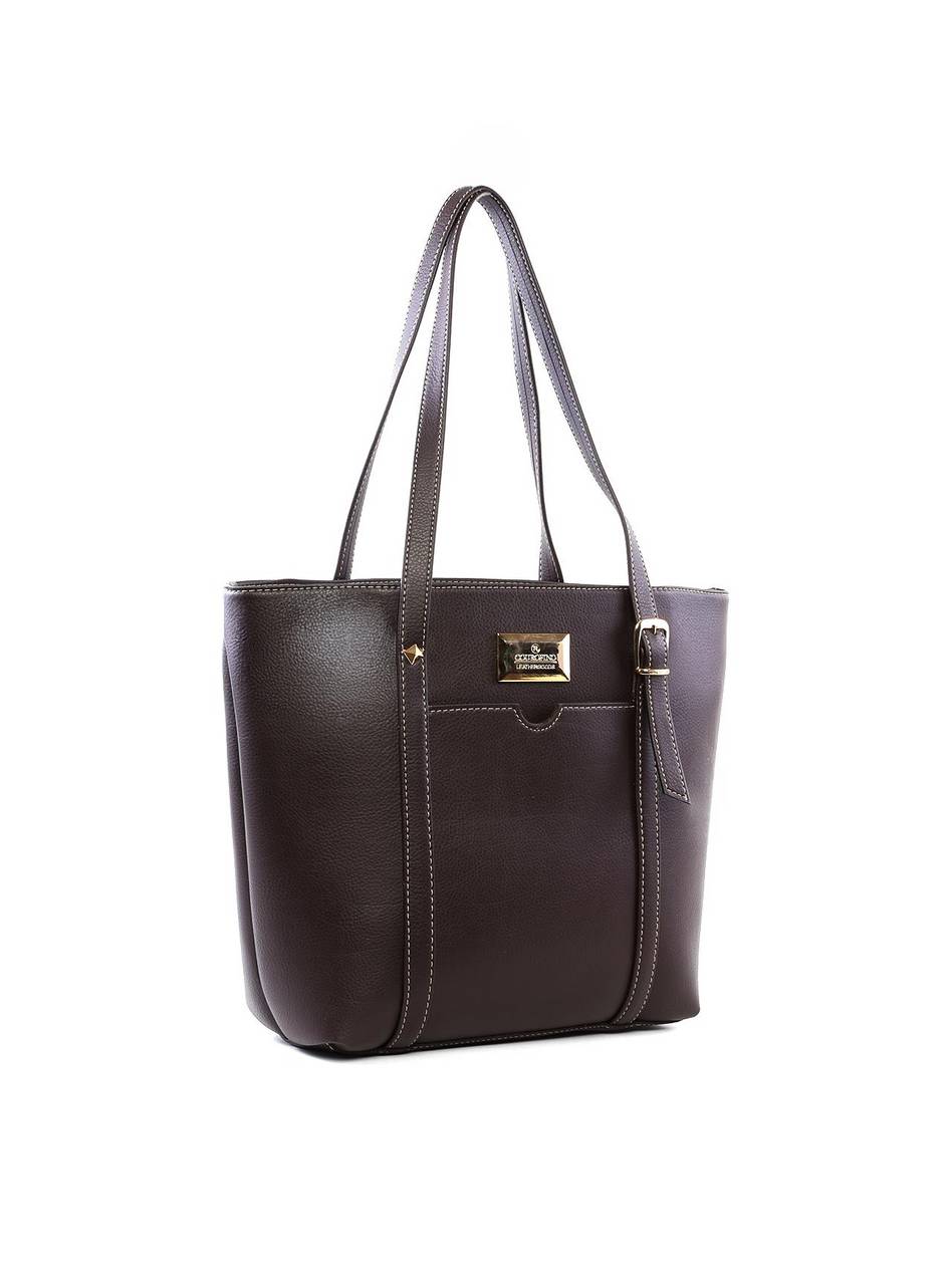 Bolsa Shopper com Costura Aparente - Cacau BSI-6205 - CA