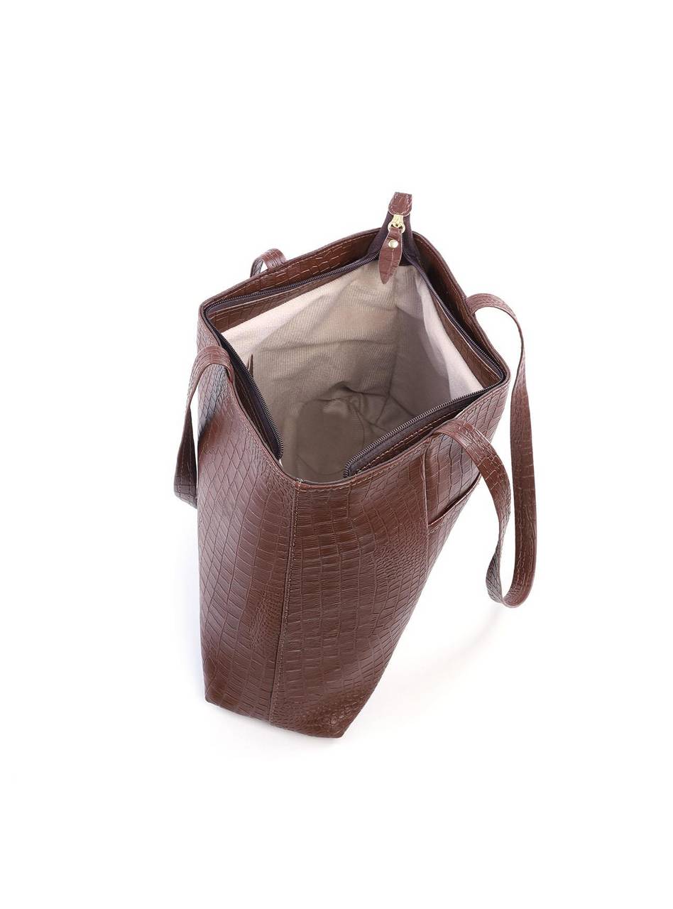 Bolsa Shopper Tiracolo com Bolso Grande Frontal - Cacau BSI-6096 - CA